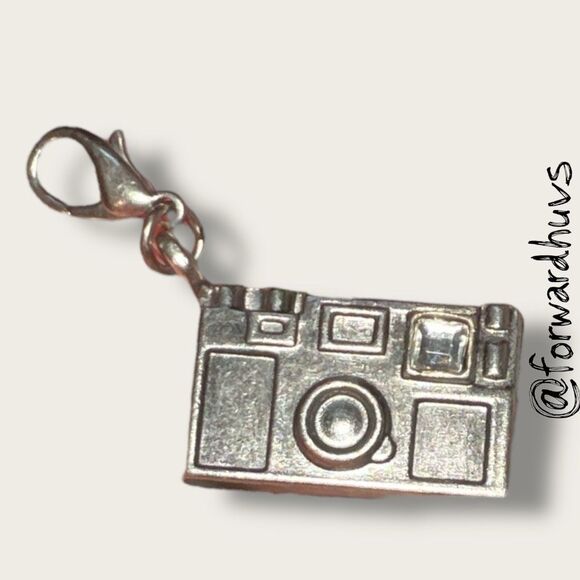 Bundle Sale 3 for $15 | Silver-tone Camera Charm – Lobster Clasp - Picture 3 of 8